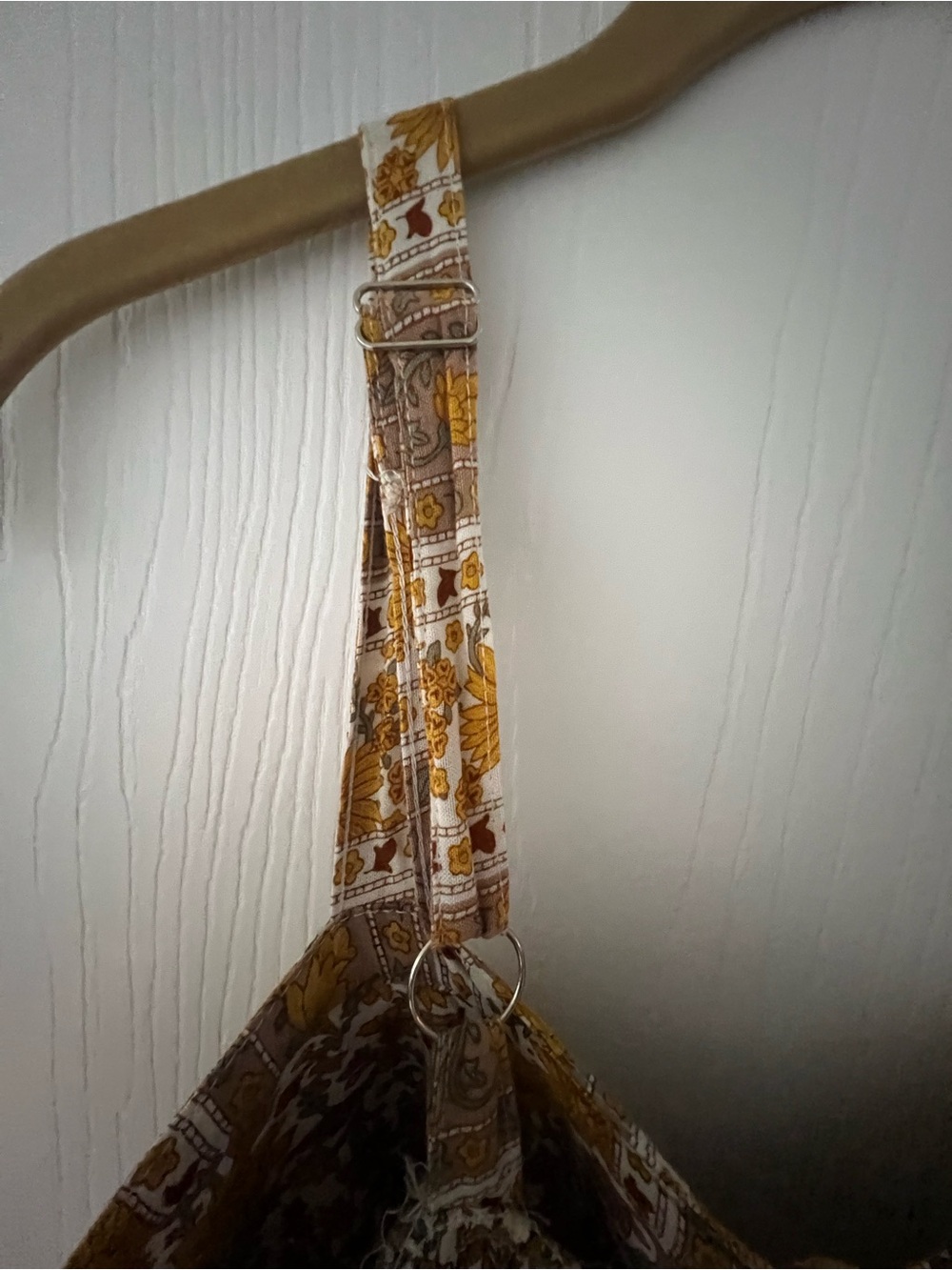 Floral Spaghetti Strap Maxi Dress in Mustard - Picture 5 of 6